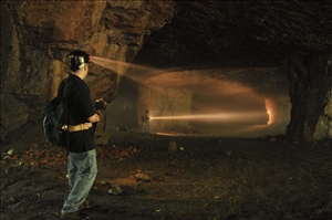 illuminating the mine interior